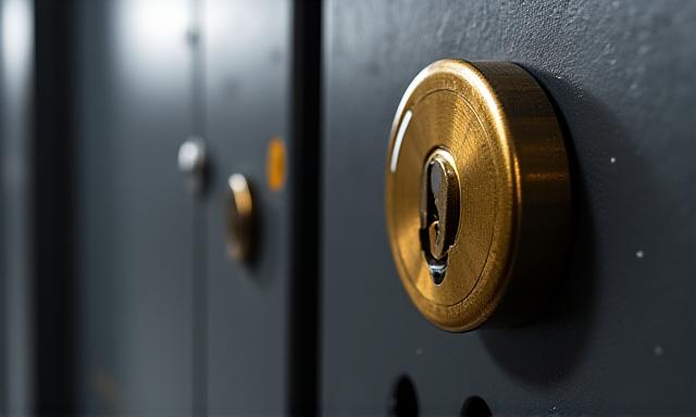 High-security safe icon or metallic texture representing trade secrets